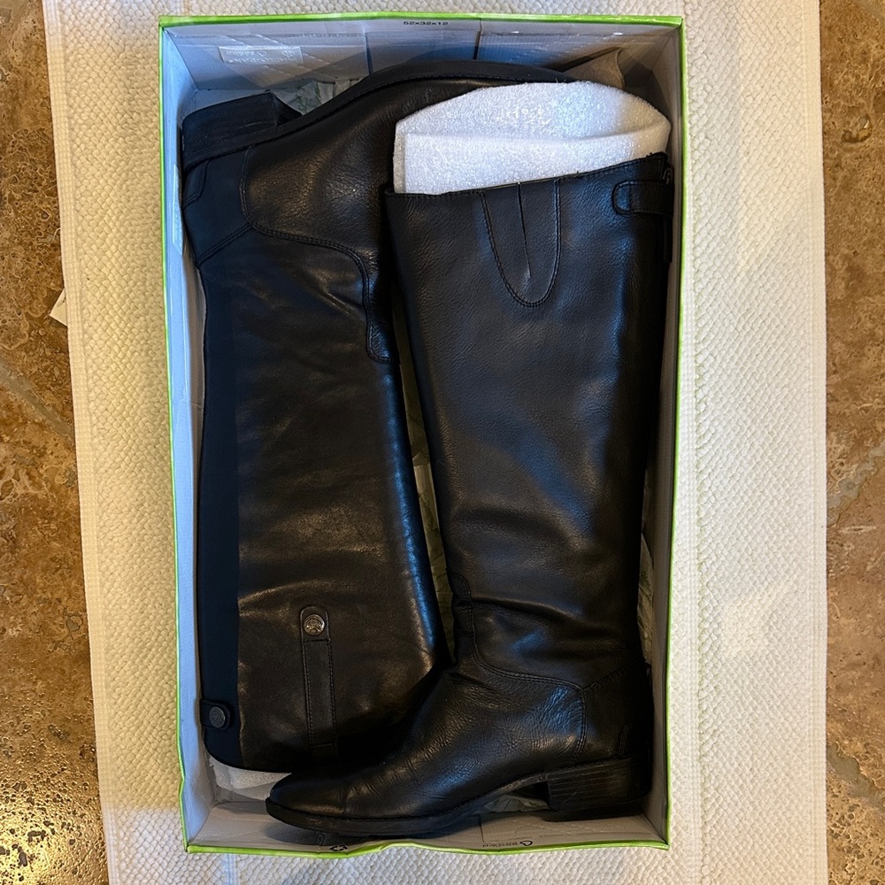 Sam Edelman Penny Riding Boots - Black Leather